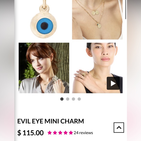 Helen Ficalora 14k gold Evil Eye Pendant - Picture 6 of 7